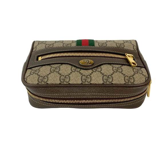 Nearly unused GUCCI GG Supreme Ophidia leather